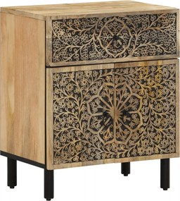 vidaXL Noptieră, 50x33x60 cm, lemn masiv de mango