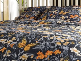 Lenjerie de pat din microfibra BUTTERFLY GARDEN albastru-gri Dimensiune lenjerie de pat: 70 x 90 cm | 140 x 200 cm