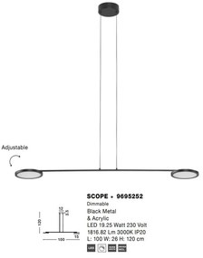 Lustra moderna dimabila cu 2 spoturi LED directionabile SCOPE