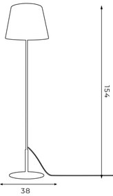 Lampadar ARDEN 1xE27/60W/230V verde/auriu