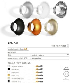 Spot incastrat tavan/plafon stil modern REMO 1 aluminiu
