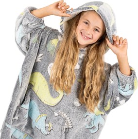 Hanorac imitație de blăniță 4Home Dino, fluorescent,  70 x 70 cm