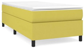 3144406 vidaXL Pat box spring cu saltea, verde, 100x200 cm, textil