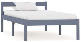 283196 vidaXL Cadru de pat, gri, 90 x 200 cm, lemn masiv de pin