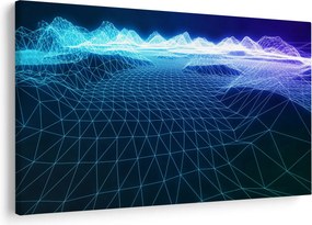 Tablou - Munți în model de calculator (90x60 cm)