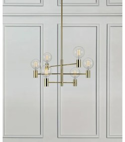 Markslöjd 106418 - Lustră pe tijă CAPITAL 6xE27/60W/230V alamă