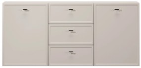 Comodă suspendată Lorini 150 cm cu sertare - cașmir / mânere negre T-bar