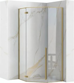 Cabina de dus DIAMOND 100x100 cm auriu periat