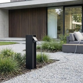 Priza pentru exterior tip stalp OUTDOOR PLUG 2kW IP54 BK