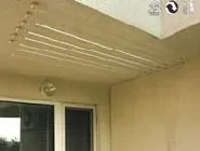 Uscator cu 7 bare de aluminiu şi scripeti individuali - 250 cm