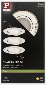 SET 3x corp de iluminat încastrat pentru baie LED/6,5W IP23 NOVA 230V Paulmann 93449
