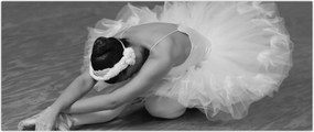 Tablou - Balerină, alb-negru (120x50 cm)