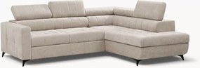 Colțar cu funcție de dormit Nardo L, extensibil, dreapta - chenille bej deschis Vibe 06