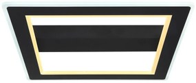 Plafoniera LED design modern Mattia negru mat 45x45cm