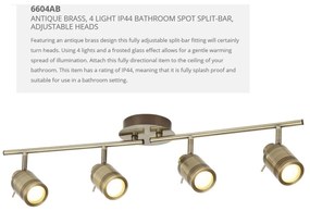 Plafoniera directionabila pentru baie IP44 Samson 4L 6604AB SRT