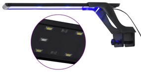 vidaXL Lampă LED pentru acvariu, cu clemă, albastru/alb, 35-55 cm