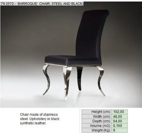 Scaun modern negru, Barroque 792572