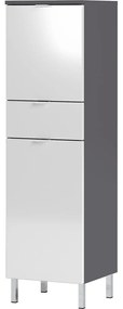 Dulap Germania Mauresa, înălțime 120 cm, alb - gri