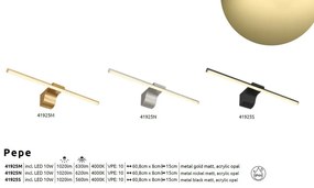 Aplica LED pentru baie design modern IP44 Pepe negru 60,8cm