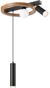 Lustră pe cablu OTIS 1xG9/5W/230V + 2xE27/15W/230V stejar