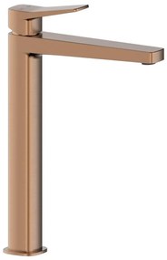 Baterie pentru lavoar MALAGA 30,3 cm cu set de scurgere, aur roz - KFA Armatura 4522-712-34