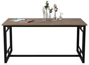 Masă sufragerie Allien (pentru 6 persoane) (nuc + negru). 1101354