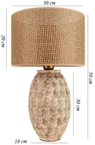 Lampă de masă RAMZES 1xE27/40W/230V, bej