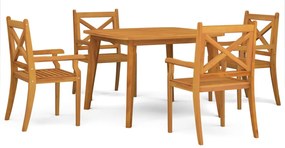 3058002 vidaXL Set mobilier de grădină, 5 piese, lemn masiv de acacia