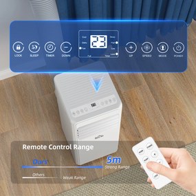 HOMCOM Climatizator Portabil 9000BTU: Răcire, Ventilator, Umiditate, Control Distanță - 20m² | Aosom Romania