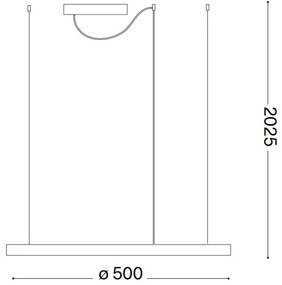 Lustră LED dimabilă pe cablu Ideal Lux ORACLE S LED/28W/230V 4000K d. 50 cm alb