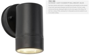 Aplica perete exterior IP44 Down 7591-1BK SRT