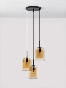 Lustra cu 3 pendule modern Velor champagne