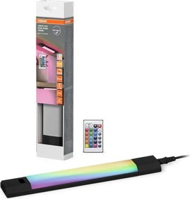 Osram - Lumină LED RGBW dimmabilă pentru montaj sub dulap, cu senzor LINEAR EDGE LED/4W/230V, negru + telecomandă