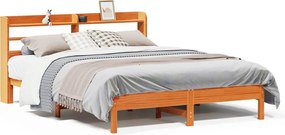 vidaXL Cadru de pat fără saltea, maro ceruit 150x200 cm lemn masiv pin