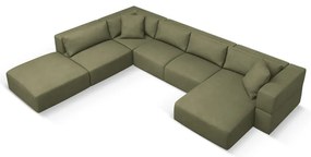 Colțar verde deschis (cu colț pe partea stângă /în formă de "U") Esther – Milo Casa