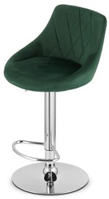 Scaun de bar verde VELVET KAST