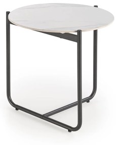 Masa de cafea Acuna S marmura alba/negru ø50/h50 cm