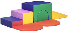 HOMCOM Set de Joacă pentru Copii 12-36 Luni cu 7 Blocuri din PU și EPE Multicolor | Aosom Romania