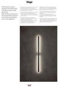 Redo 01-2770 - Aplică de perete LED WAPI, 30W, 230V, 119 cm, albă