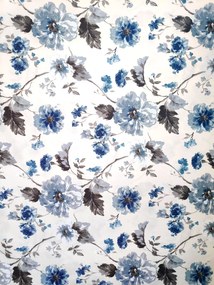 Draperie bej flori albastre Goya col. 02 280 cm