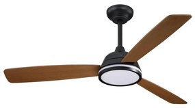 Ventilator LED dimabil de tavan Aigostar LED/20W/230V 2700-6500K 132 cm maro + telecomandă