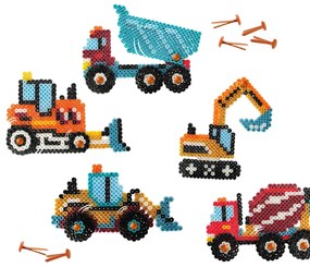 Set creativ copii Beedz - Margele de calcat Autovehicule de constructie