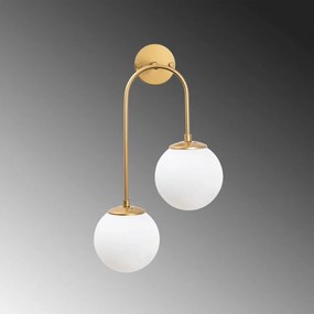 Aplica de Perete Jewel - 10585, 2 Becuri, Soclu E14, Max 15W, Culoare Auriu