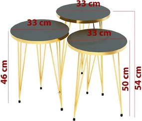 Set masuta de cafea,Seria 440Homs, 3 buc,20435