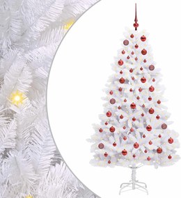 vidaXL Brad de Crăciun artificial cu ramuri articulare Alb 180 cm