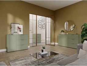 Comodă verde cu aspect mat 151x98x40 cm Savoca – Germania