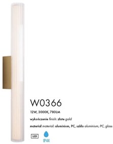 Aplica LED baie iluminat elegant IP44 Fayette H-61cm