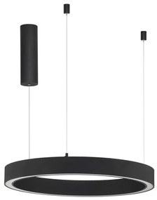 Lustra LED design circular ELOWEN negru, diametru 60cm