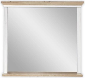 Oglinda JASMIN, alb/stejar artisan, PAL, 93x15x83 cm