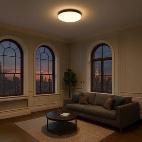 Plafonieră LED MAYA, 36W, 230V, Ø 50 cm, negru